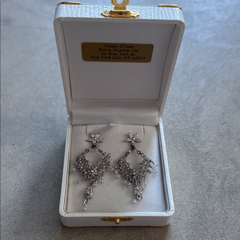 Ornate Silver Filigree Drop Earrings